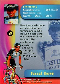 1997 Eurostar Tour de France #29 Pascal Herve Back